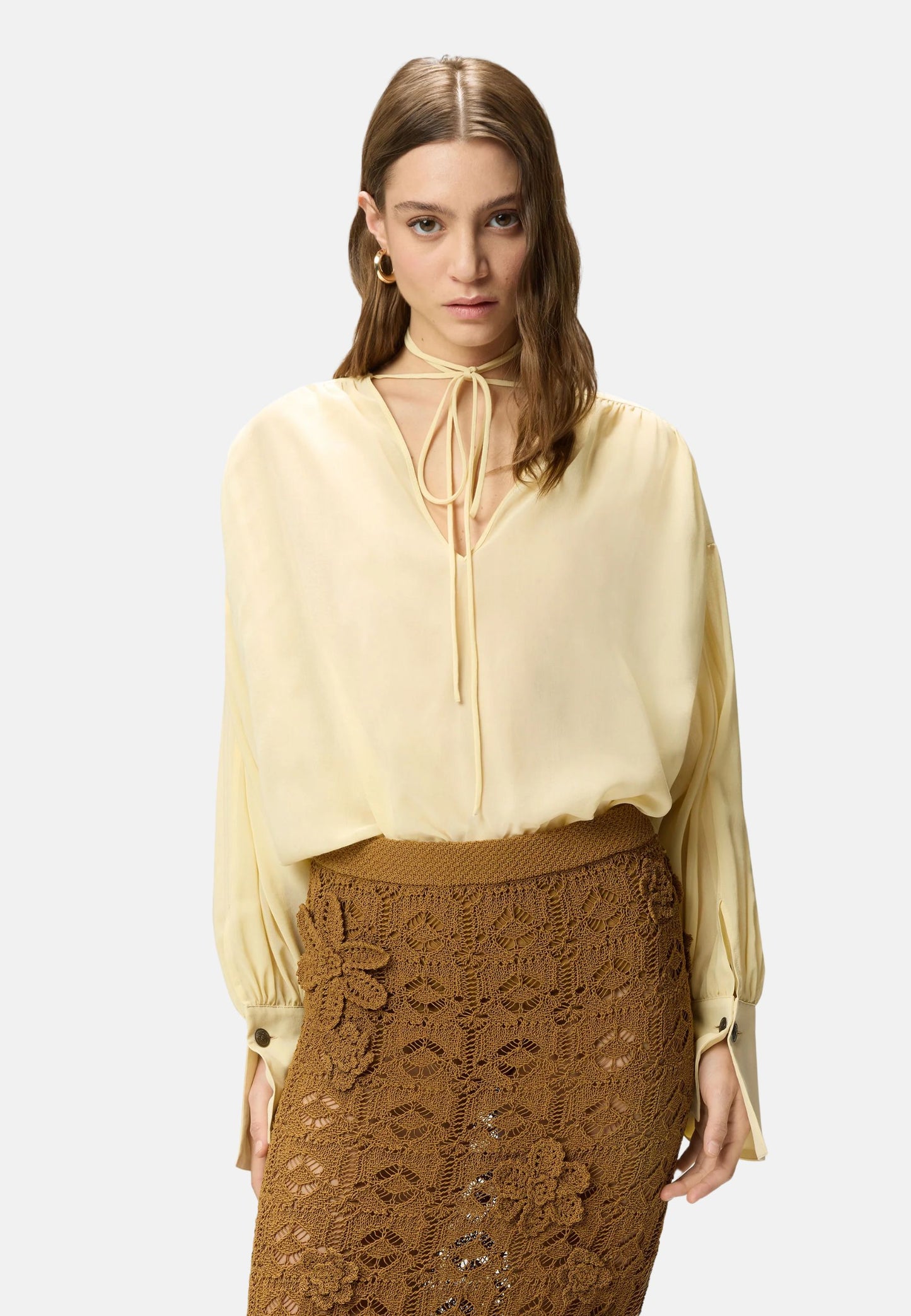 ASOLA BLUSA VOILE - YELLOW