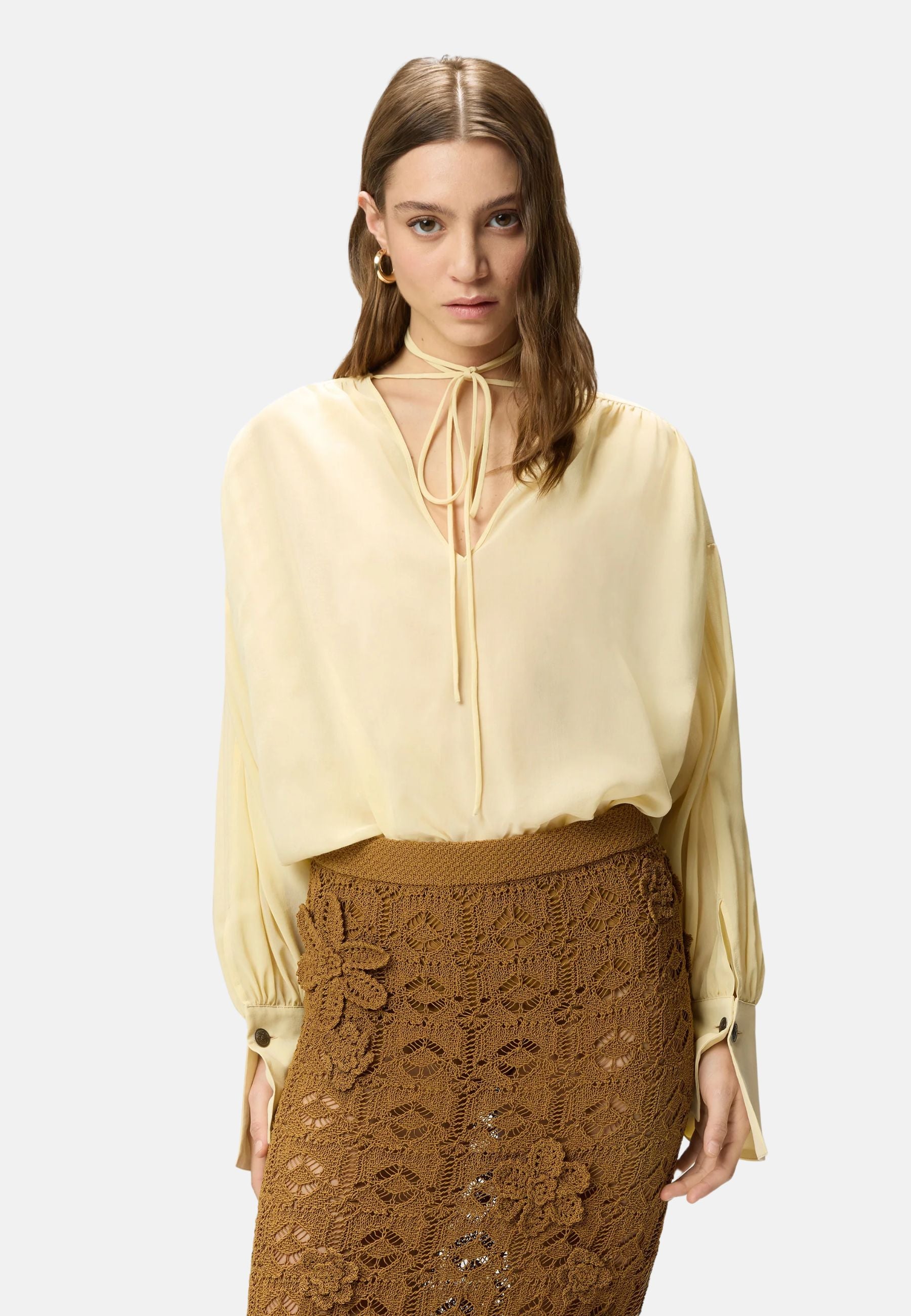 ASOLA BLUSA VOILE - YELLOW