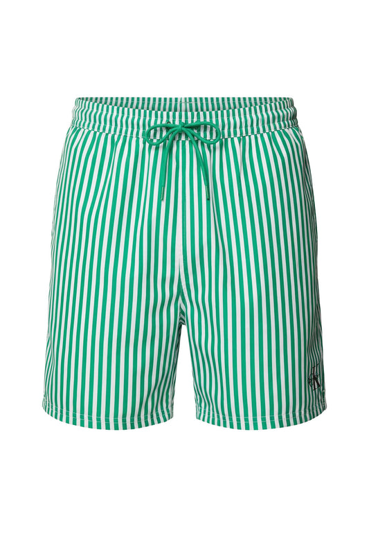 MEDIUM DRAWSTRING - PENNY STRIPE MARDI GRASS GREEN