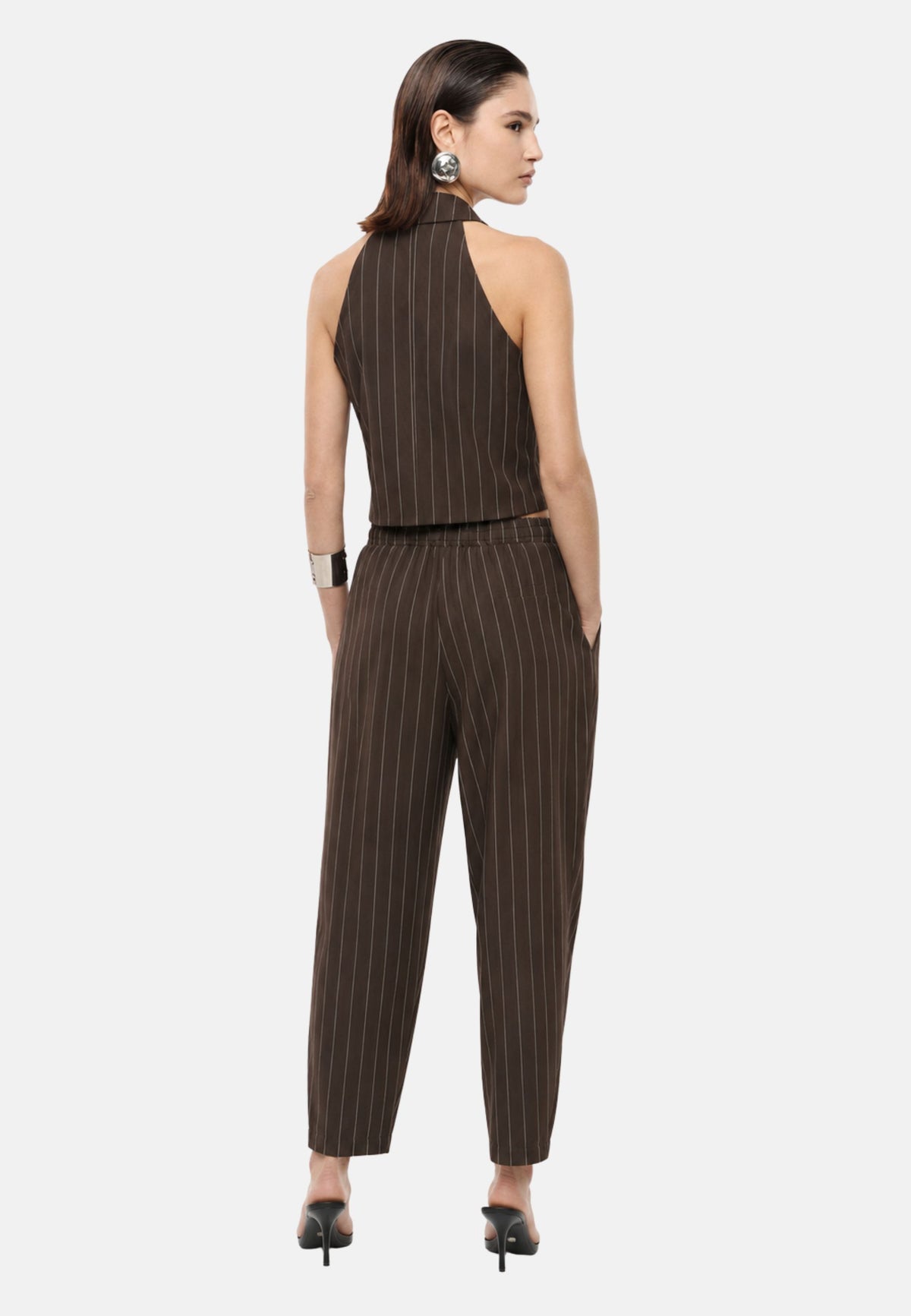 PANTALONE - CIOCCOLATO/BIANCO