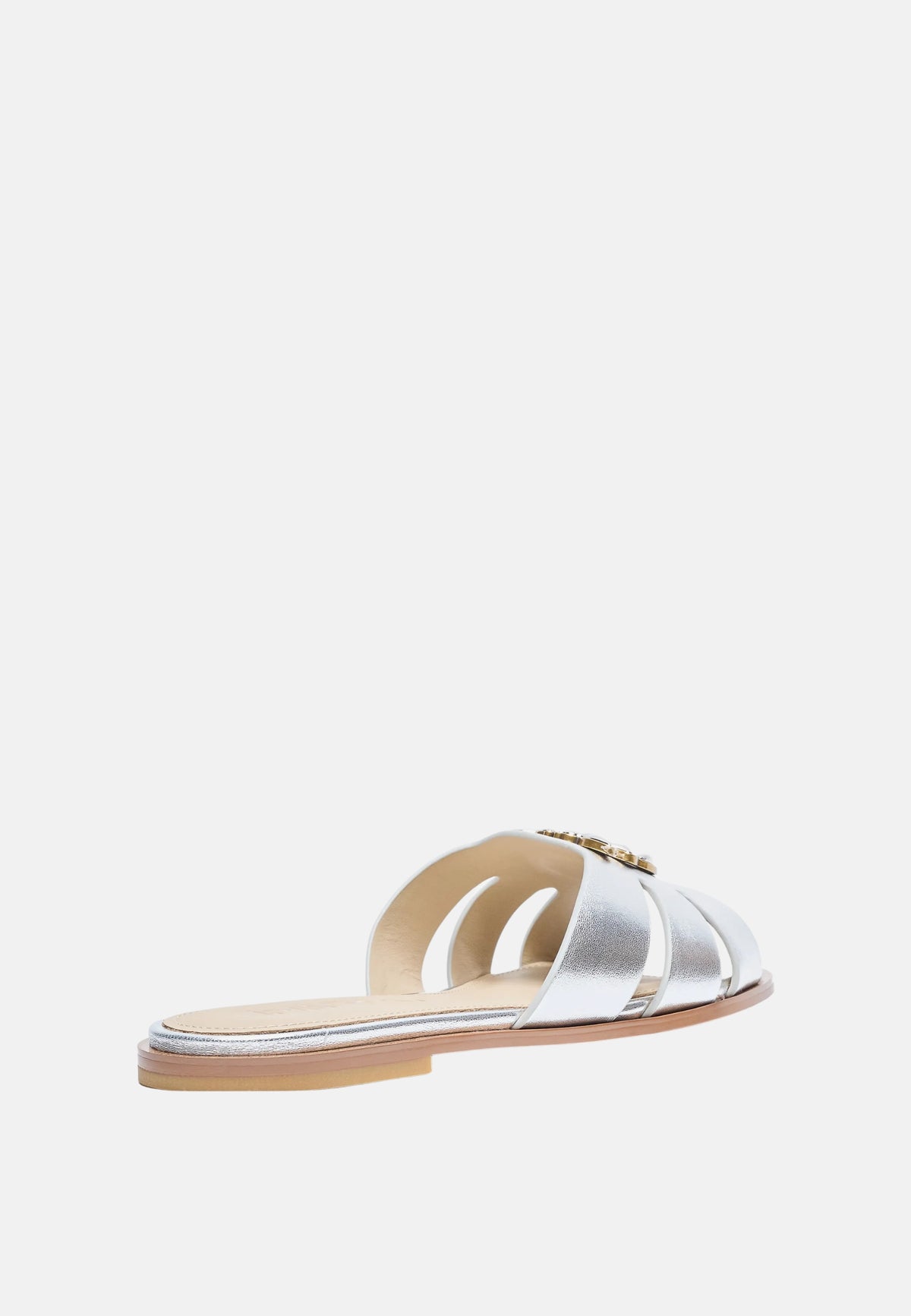 MILLY 04 SLIPPER LAMINATED NAPPA - SILVER