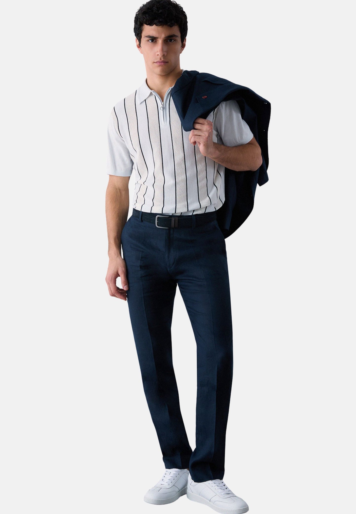 PANTALONE LINO - blu
