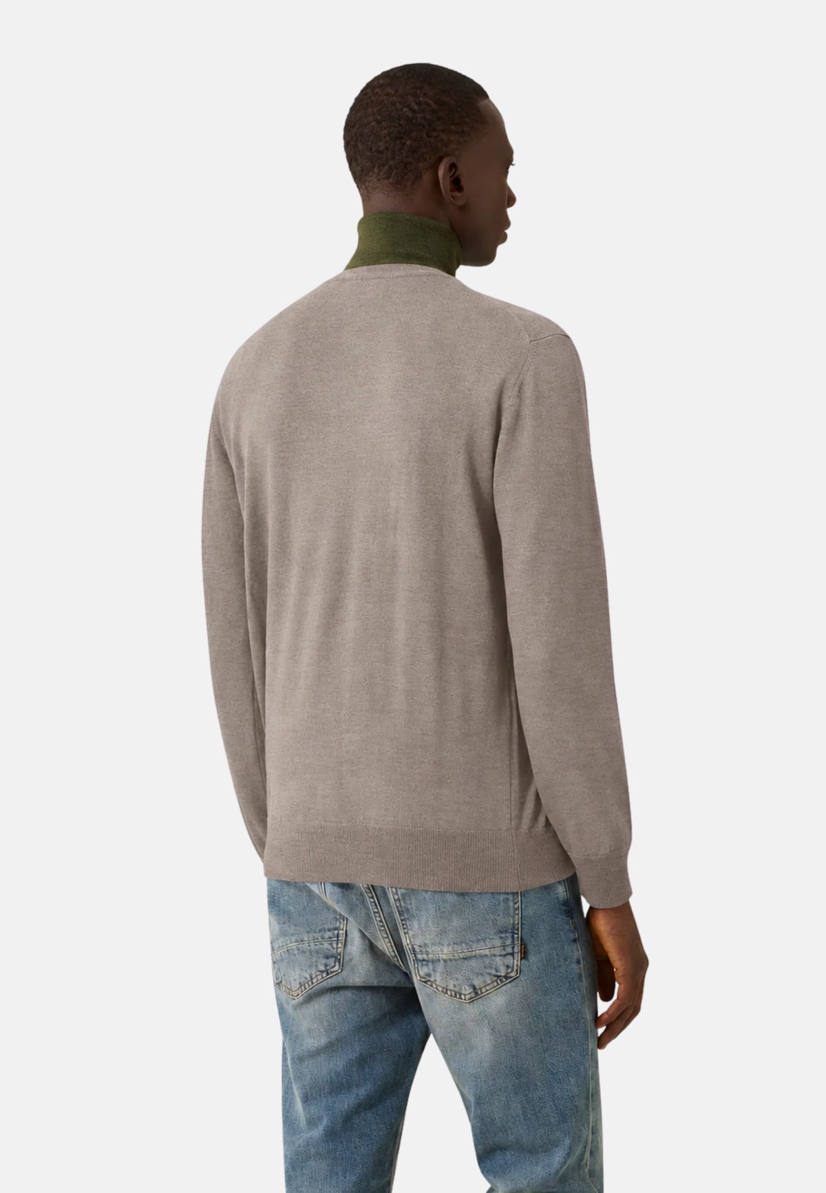 PULLOVER GIROCOLLO - BEIGE TAUPE