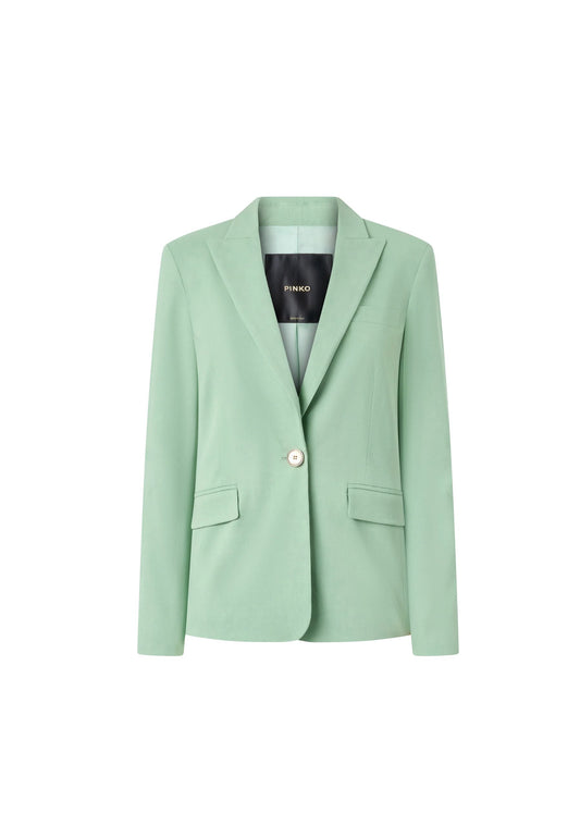 FREDA GIACCA LINO STRETCH - GREEN