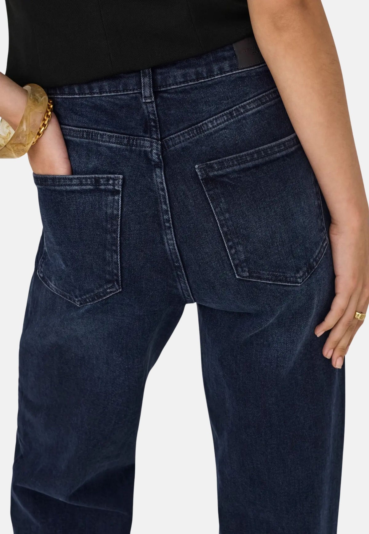ONLJUICY WIDE DNM REA929 NOOS - BLUE BLACK DENIM