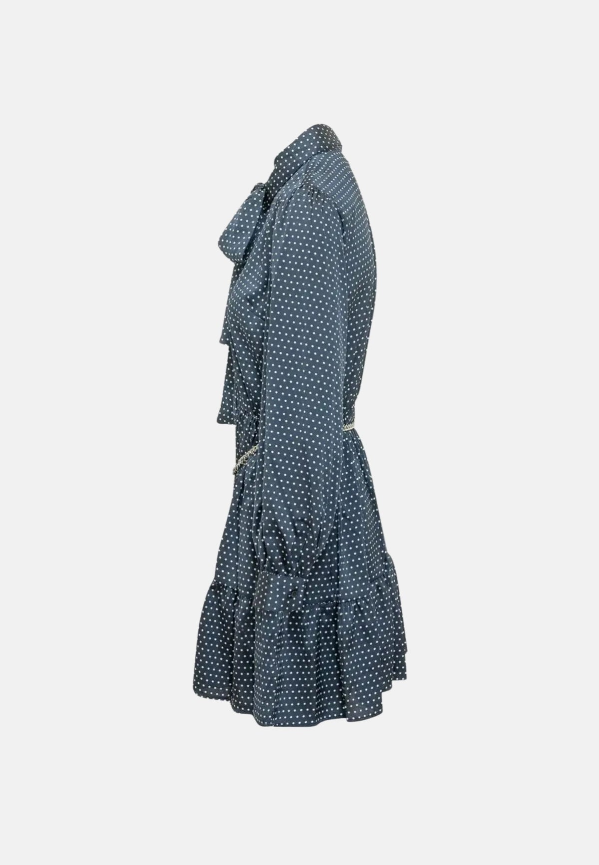 ABITO A POIS CHEMISIERE MANICA LUNGA - MIDNIGHT BLUE