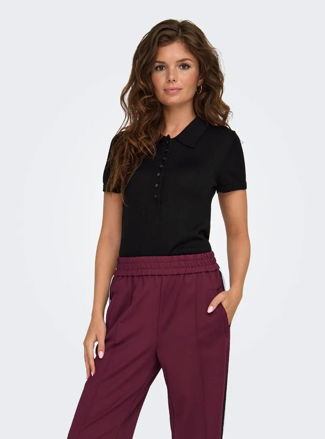 ONLCATHRINE SS POLO NECK EX KNT