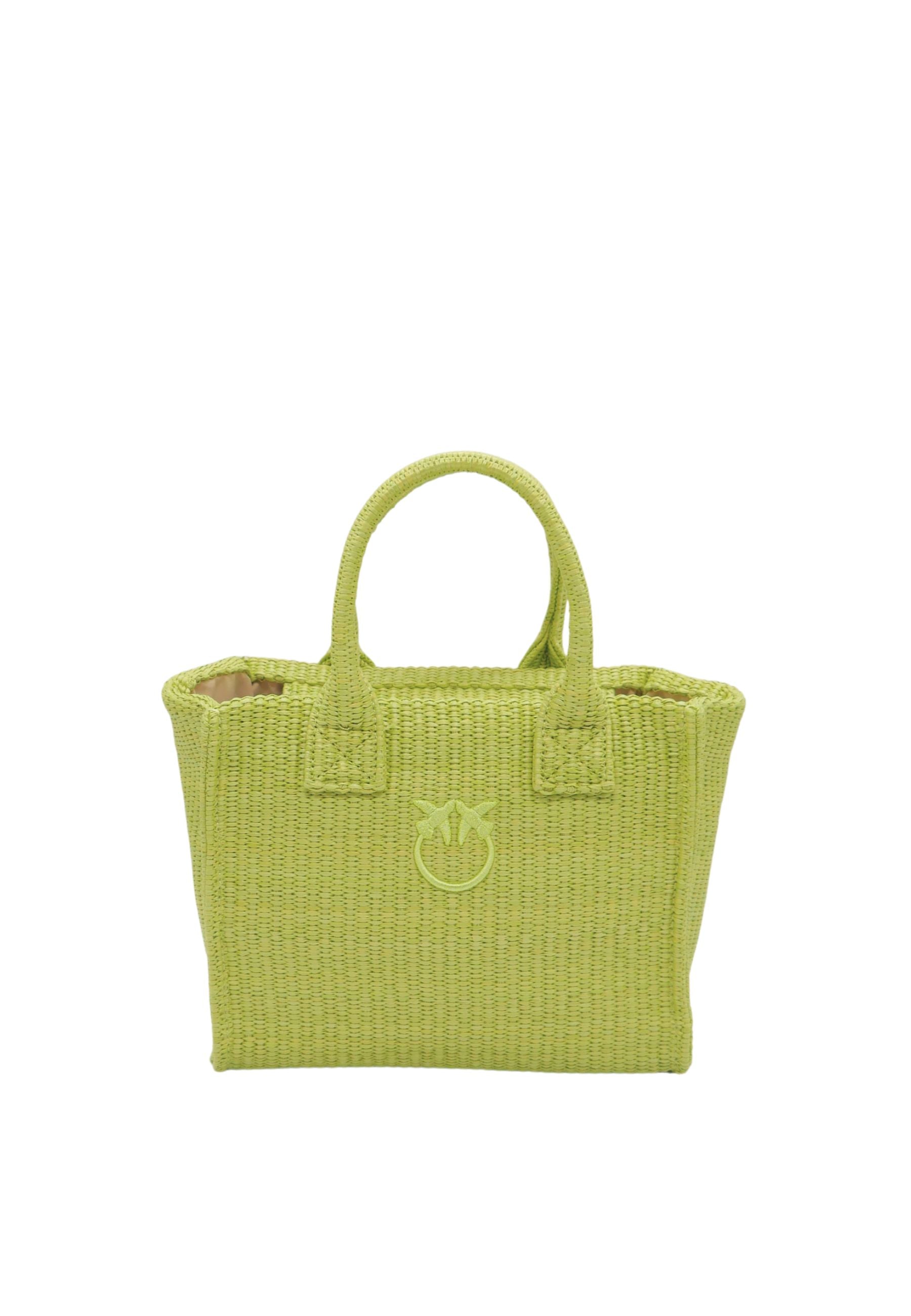 BEACH SHOPPER MINI RAFIA - VERDE MELA
