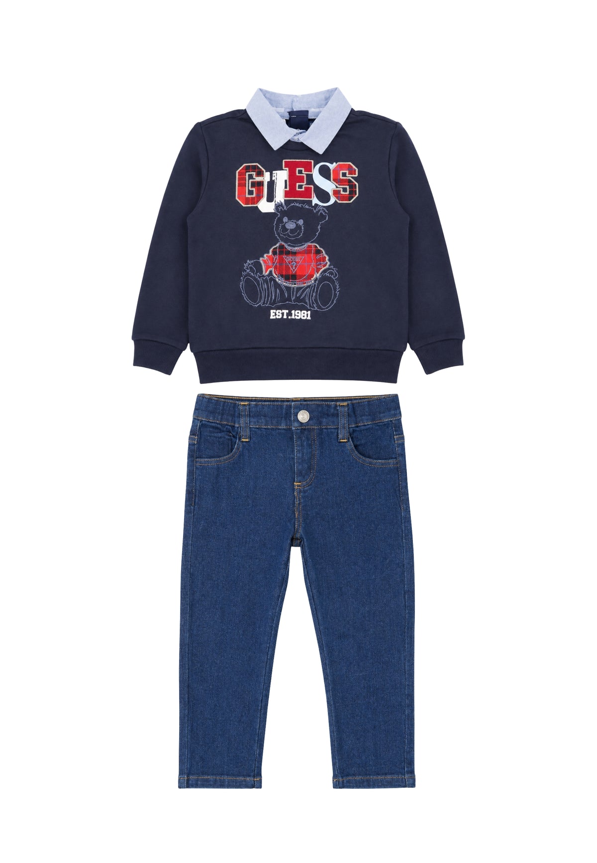 SET LS ACTIVE TOP E/OXFORD - SMART BLUE