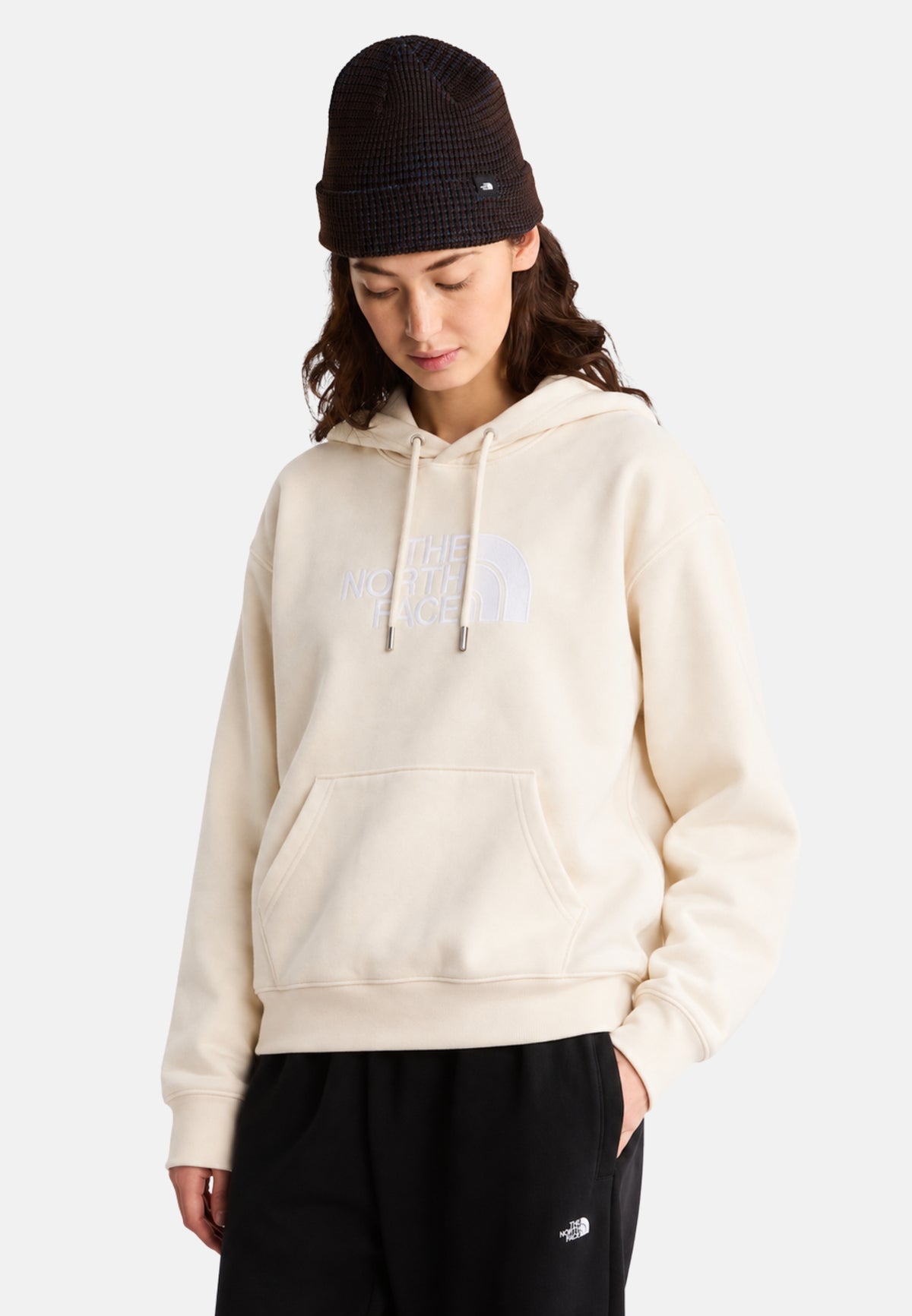 W ESS DP REG HOODIE - WHITE DUNE