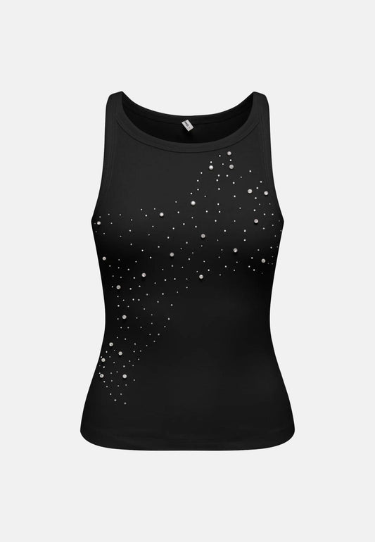 ONLFILIZ S/L STONE TANK TOP BOX JRS - BLACK/MIX STONE