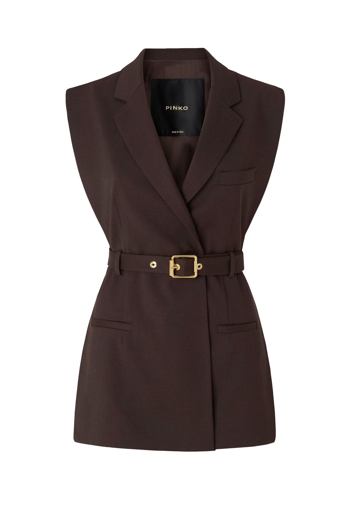 NURAQUS GILET DIAGONALE - BROWN