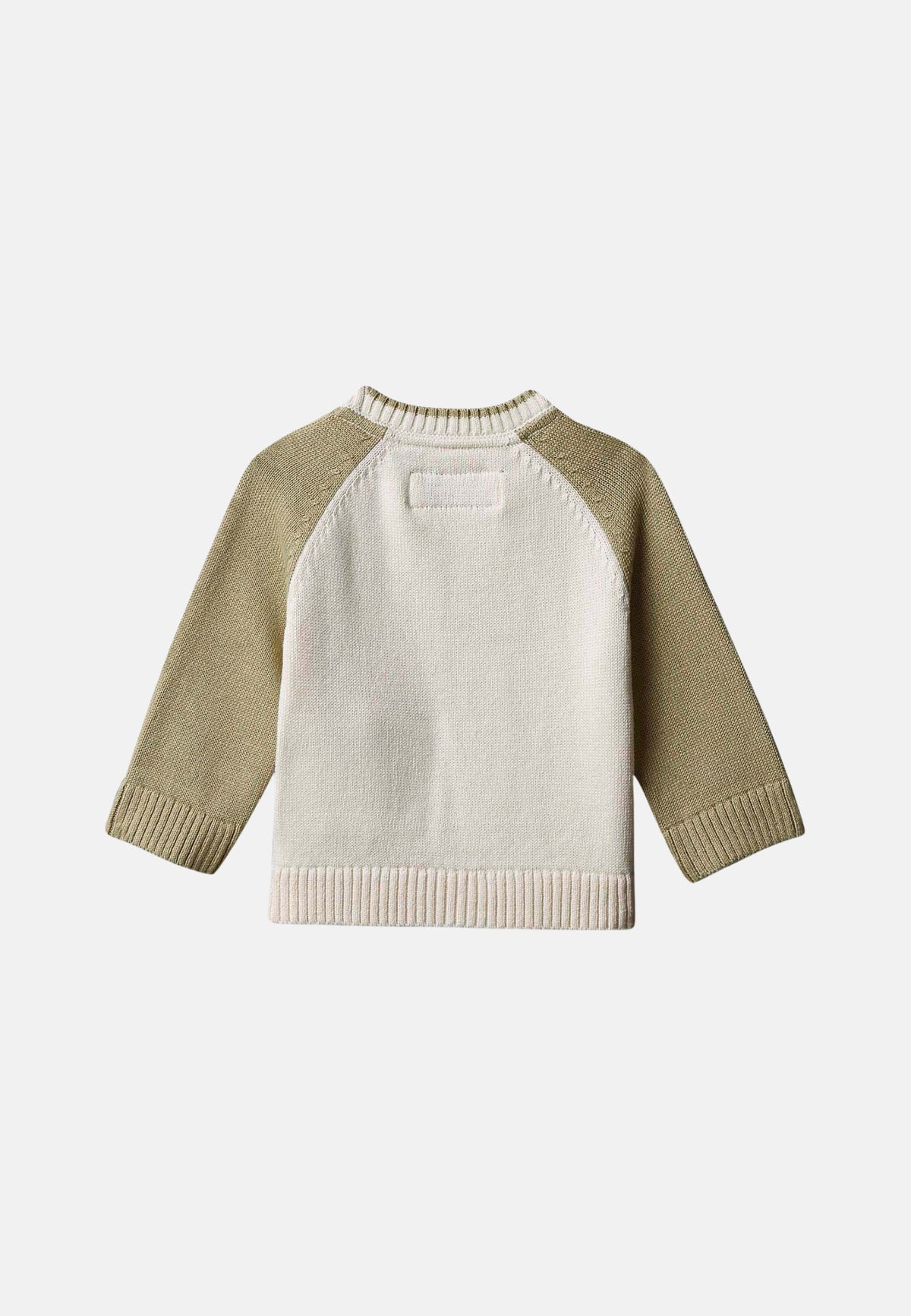 SEASONAL MONOGRAM RAGLAN SWEATER - TOFU