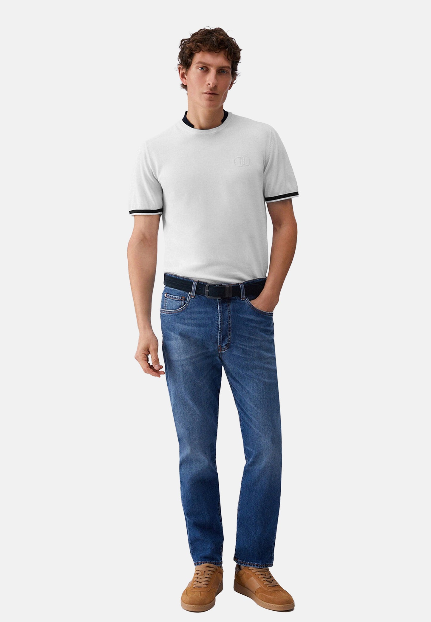 MAGLIA CHIUSA M/C - bianco