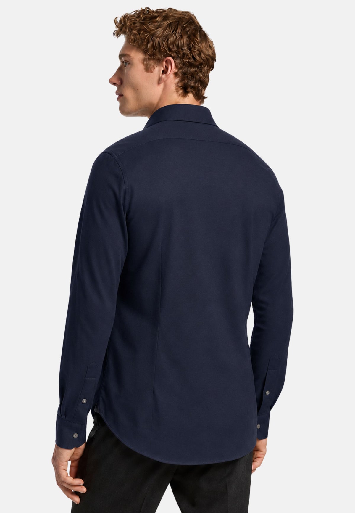 JAPANESE PERFORM KNIT SLIM SHIRT - BLU NAVY