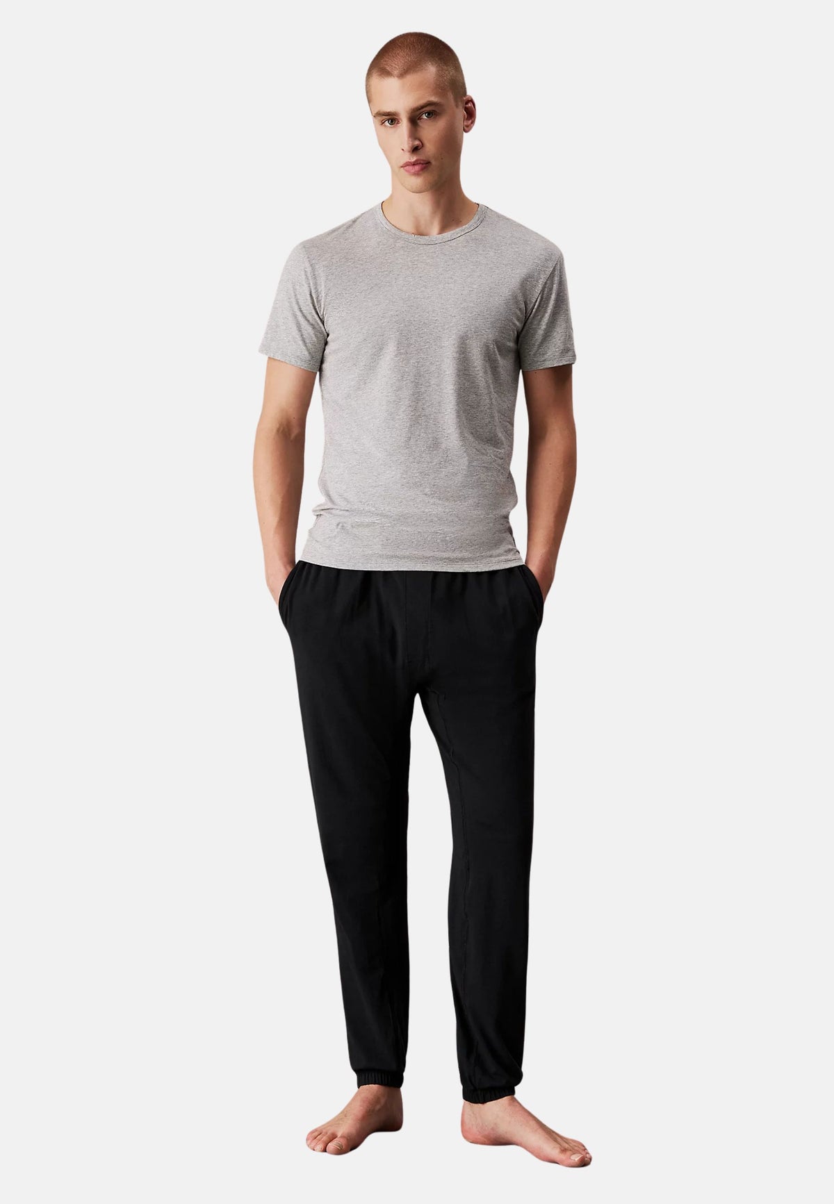 S/S CREW NECK 3 PK - BLACK/GREY HEATHER/WHITE
