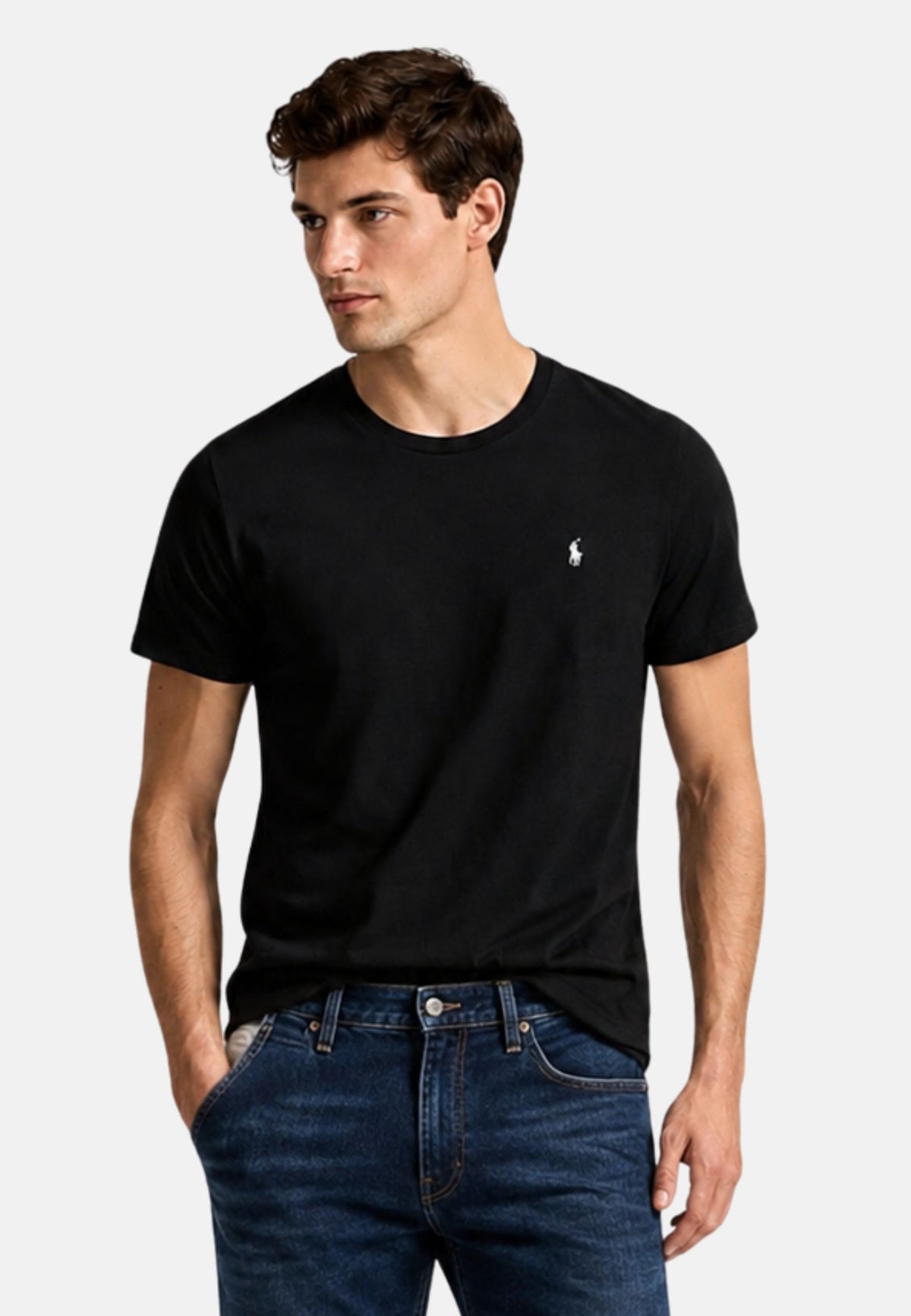 S/S CREW-SLEEP-TOP - BLACK