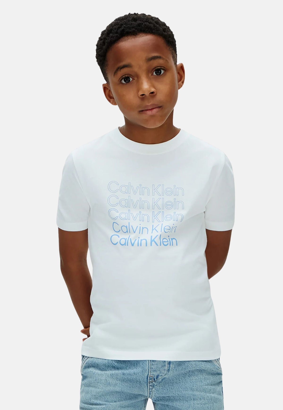 STACKED LOGO SS T-SHIRT - WHITE
