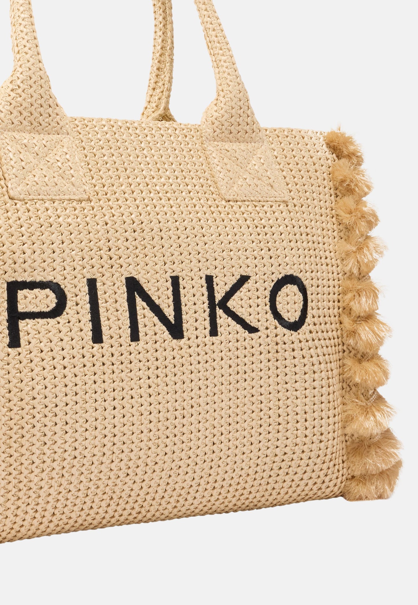 BEACH SHOPPER RAFIA - PAGLIA/NERO