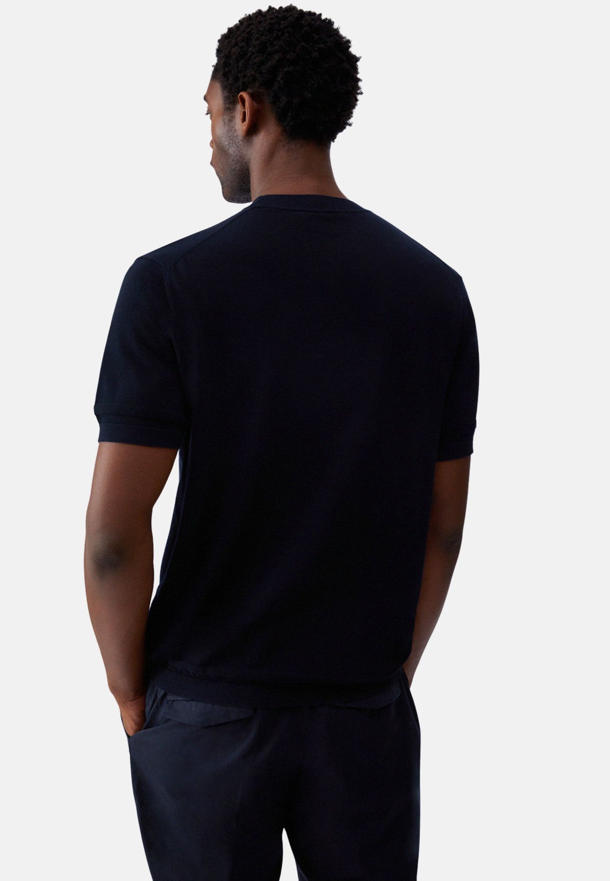 MAGLIA SHORTCREPE - DARK BLUE