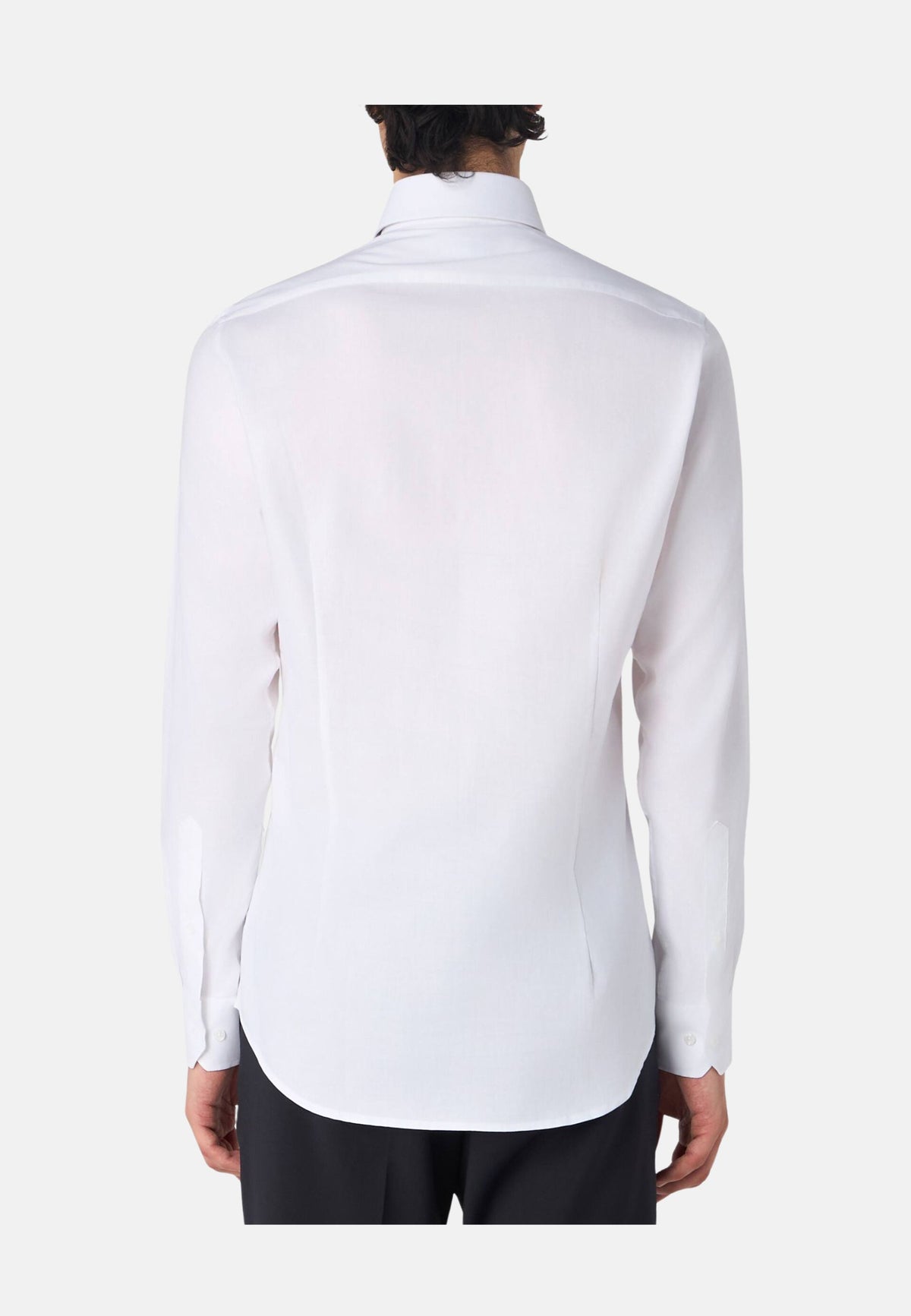 PINPOINT OXFORD SLIM SHIRT - WHITE