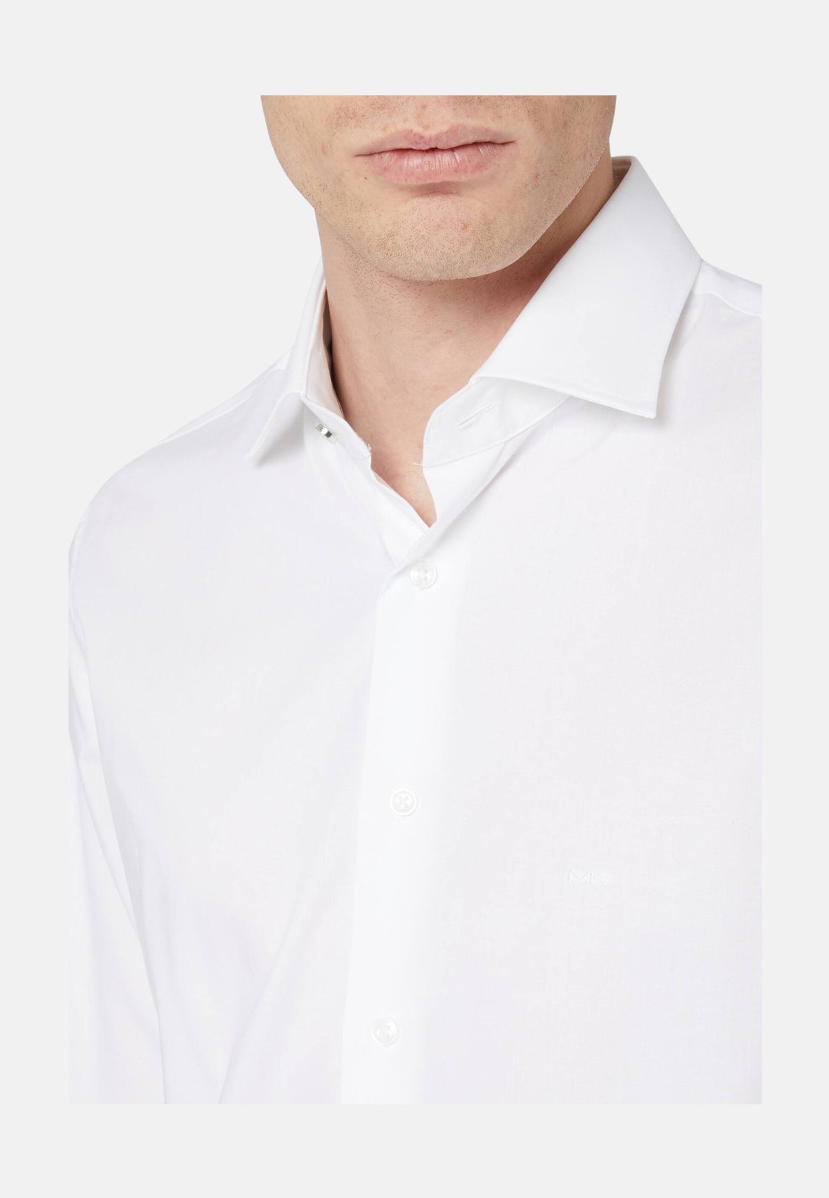 POPLIN STRETCH MODERN SHIRT - WHITE