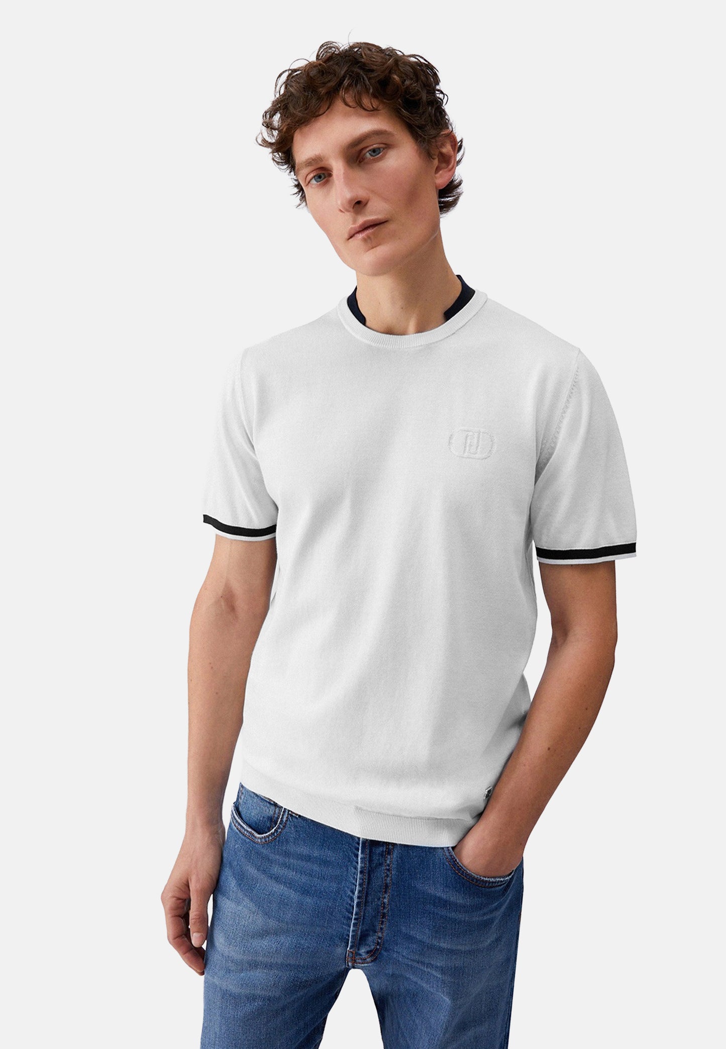 MAGLIA CHIUSA M/C - bianco