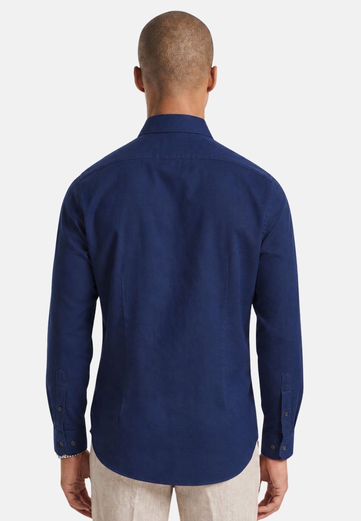 DOBBY ENGINEERD MODERN FIT SHIRT - ESTATE BLUE