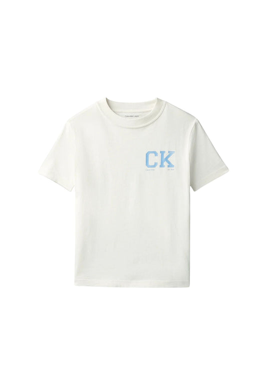 CK CHEST LOGO SS T-SHIRT - VANILLA ICE