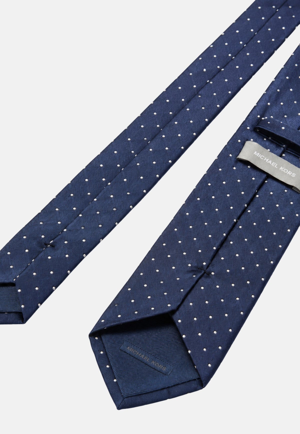 CRAVATTA SOLID WHITE DOT - BLUE