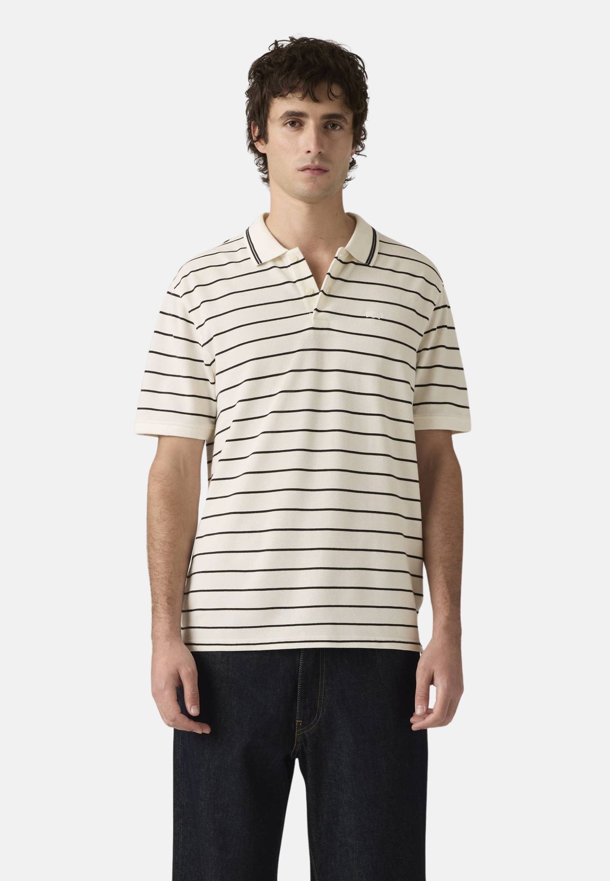 LEVIS ORIGINAL POLO - RIGATA BIANCO/BLU