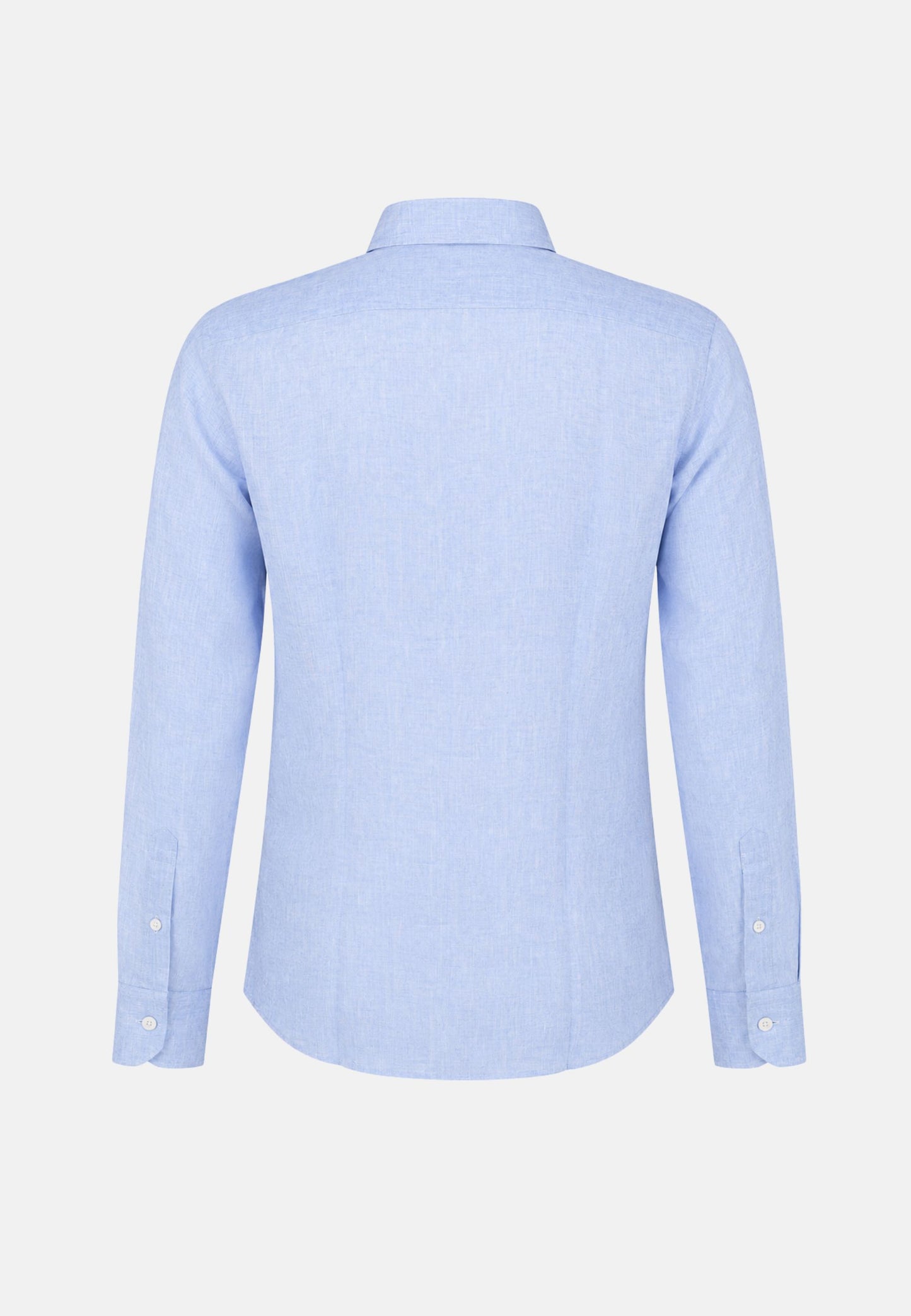 CAMICIA LINO M/L - blu