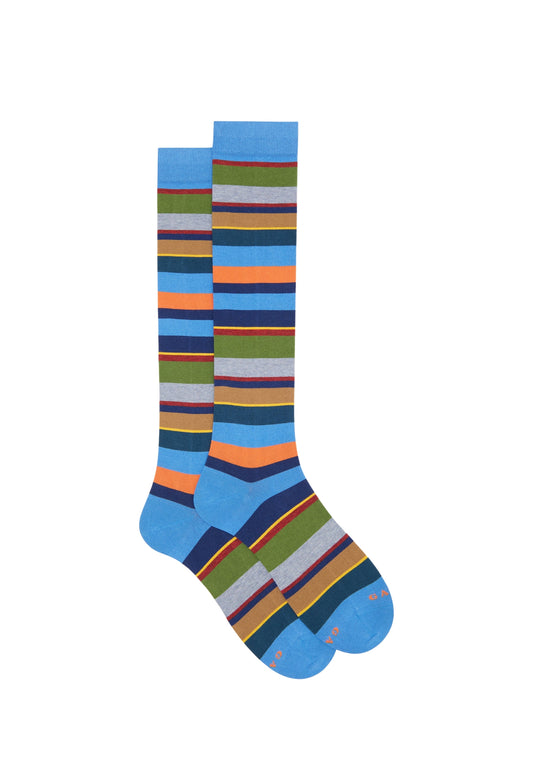 CALZINO LUNGO LEGGERO RIGHE MULTICOLOR - PORTOFINO