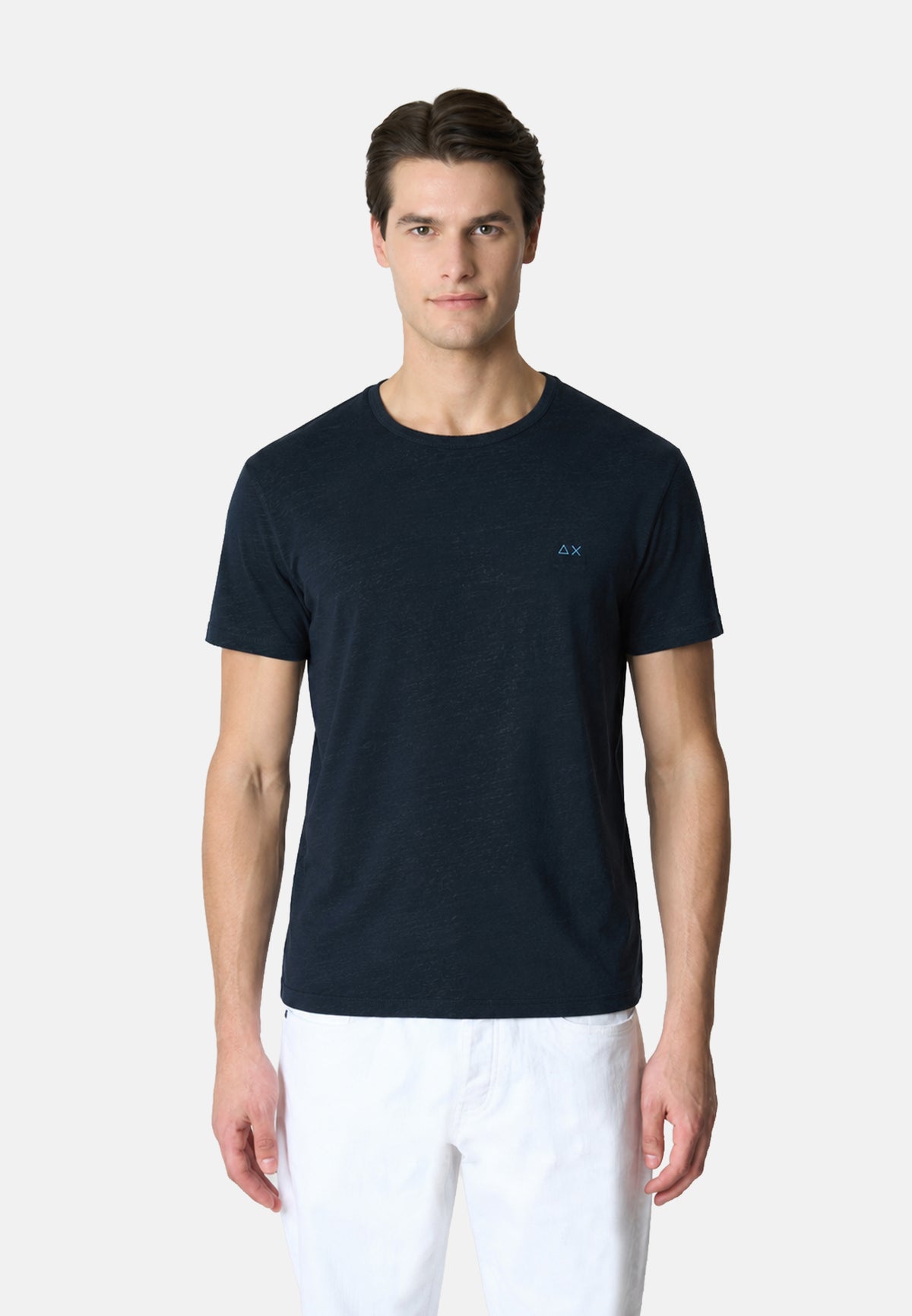 T-SHIRT JERSEY LINEN S/S - NAVY BLUE