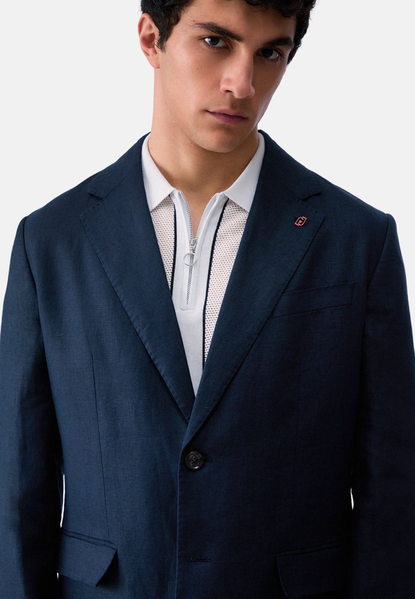 GIACCA BLAZER LINO - blu