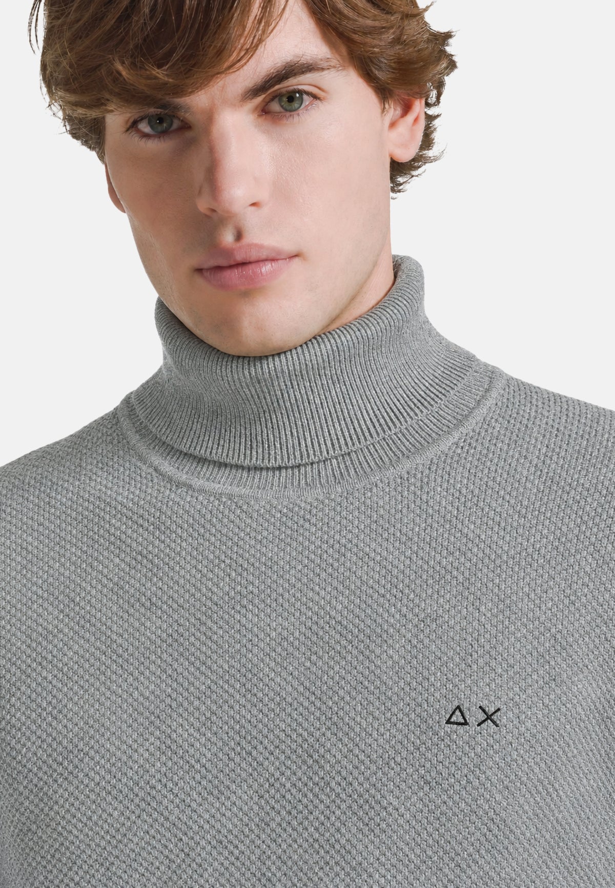 TURTLE SWEATER RICE KNITWAY L/S - GRIGIO CHIARO