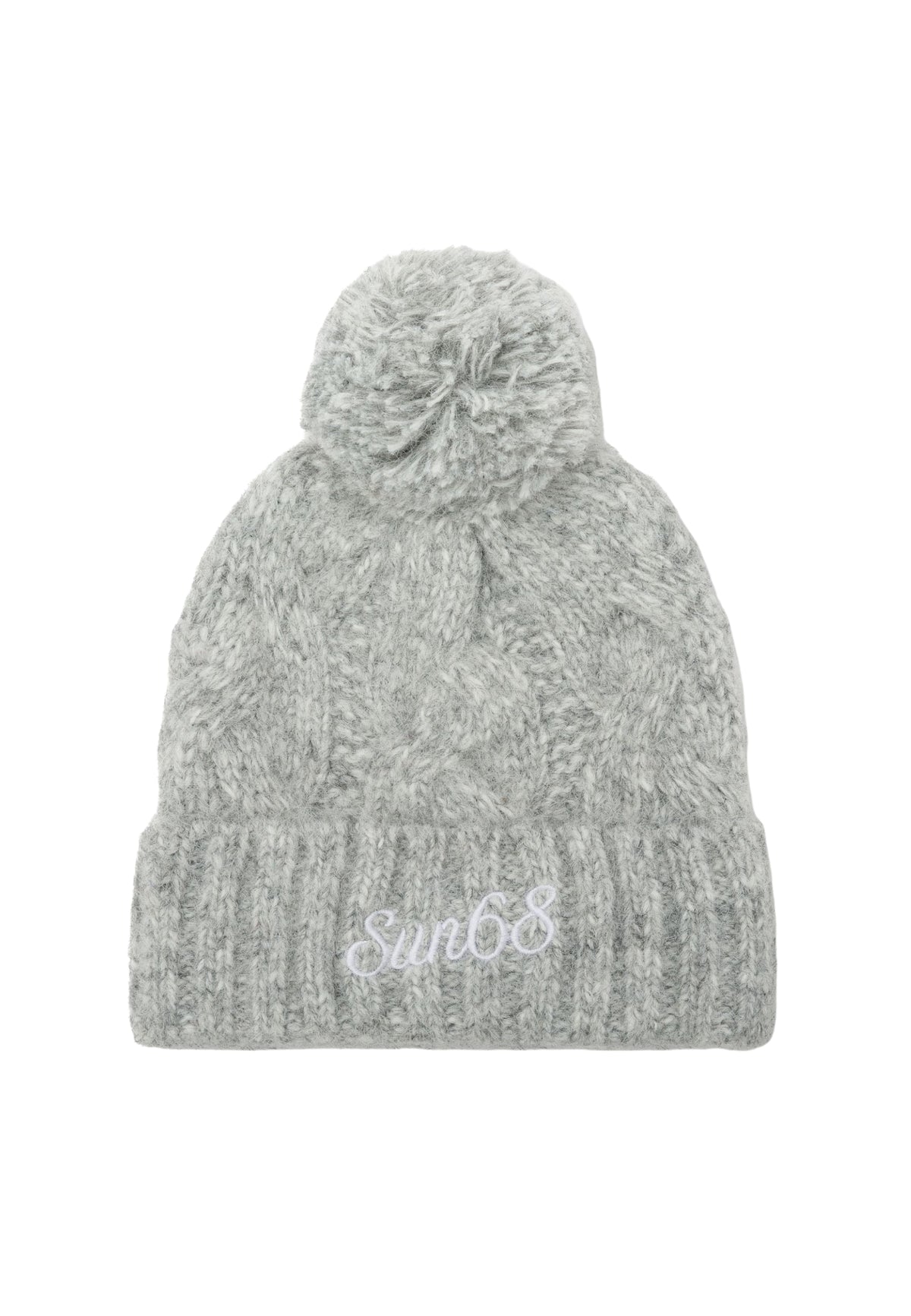 CAP CABLE POM POM - GRIGIO CHIARO