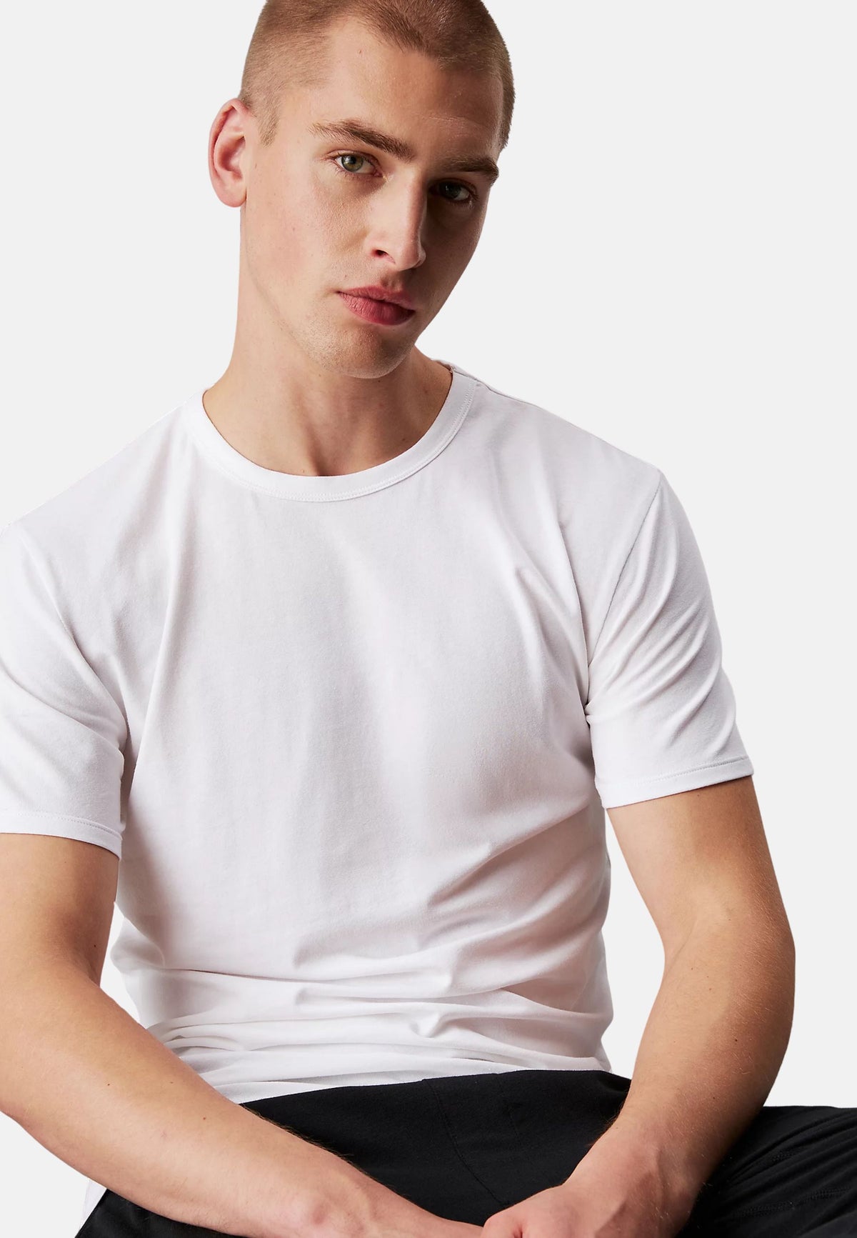 S/S CREW NECK 3 PK - BLACK/GREY HEATHER/WHITE
