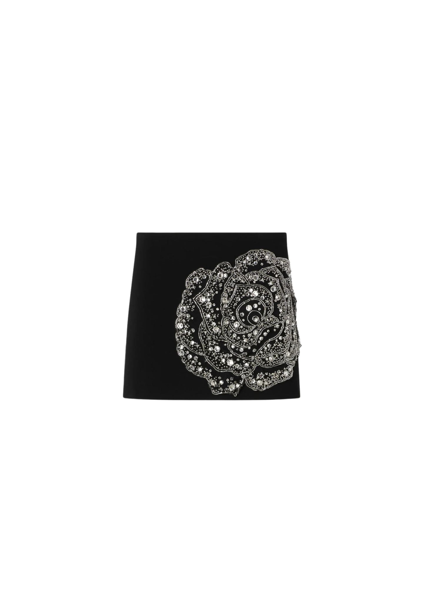 CAVOLFIORE GONNA DOUBLE ARMOURE RICAMO - BLACK