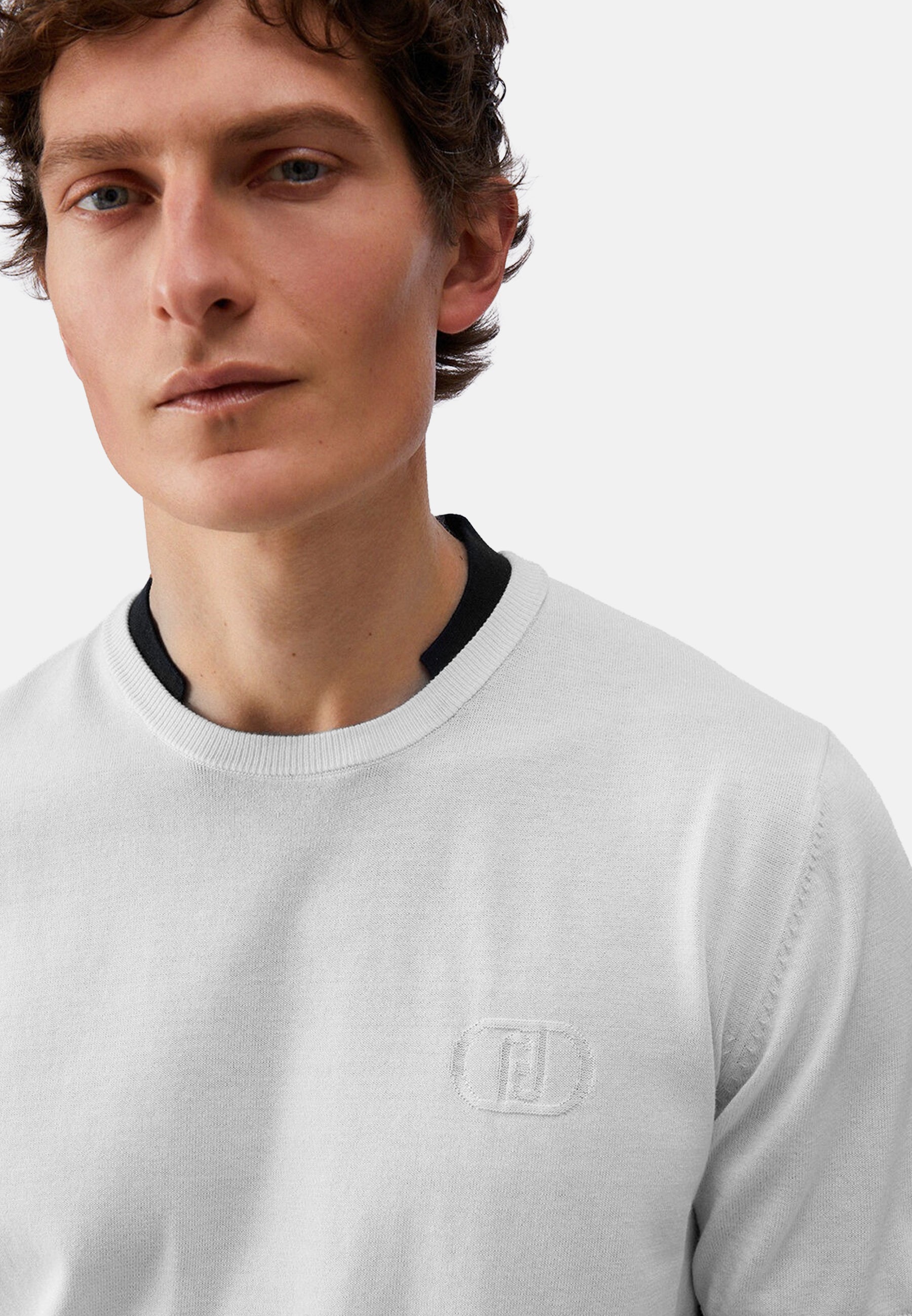 MAGLIA CHIUSA M/C - bianco
