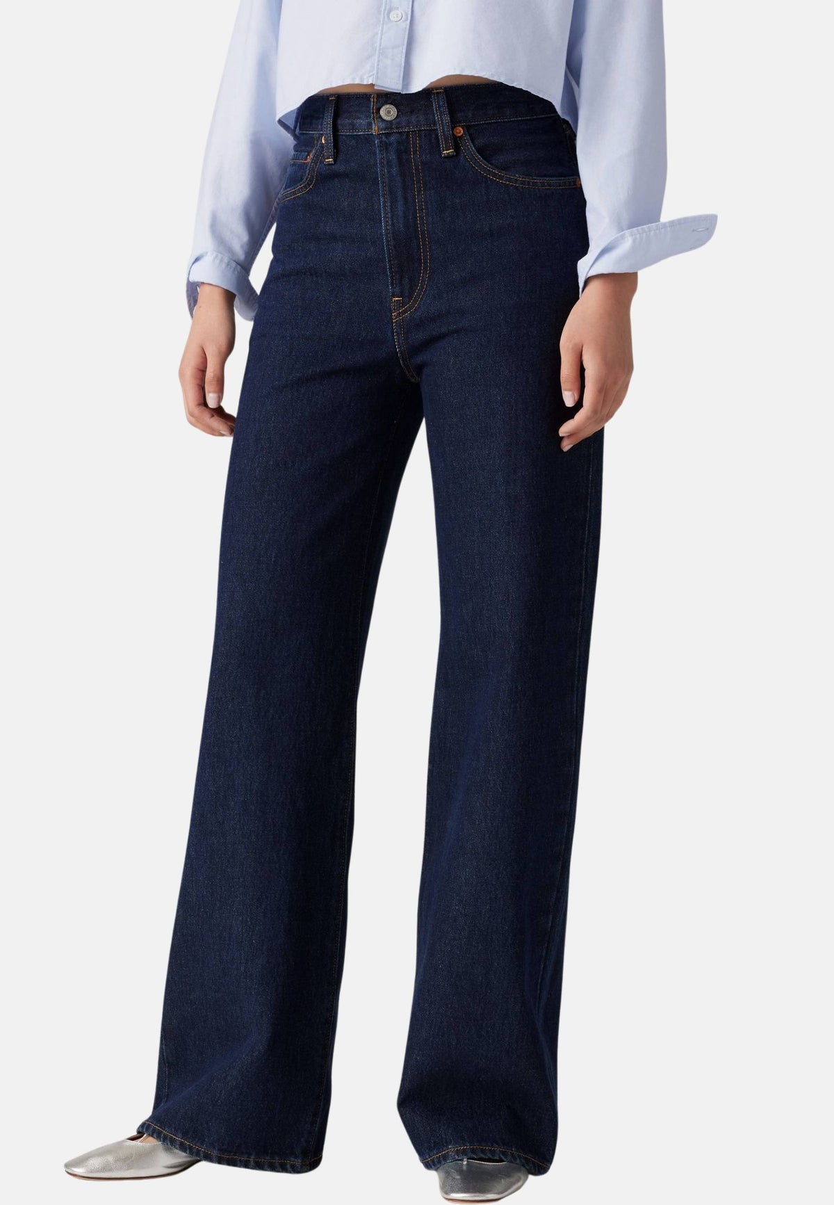 RIBCAGE WIDE LEG - BLUE
