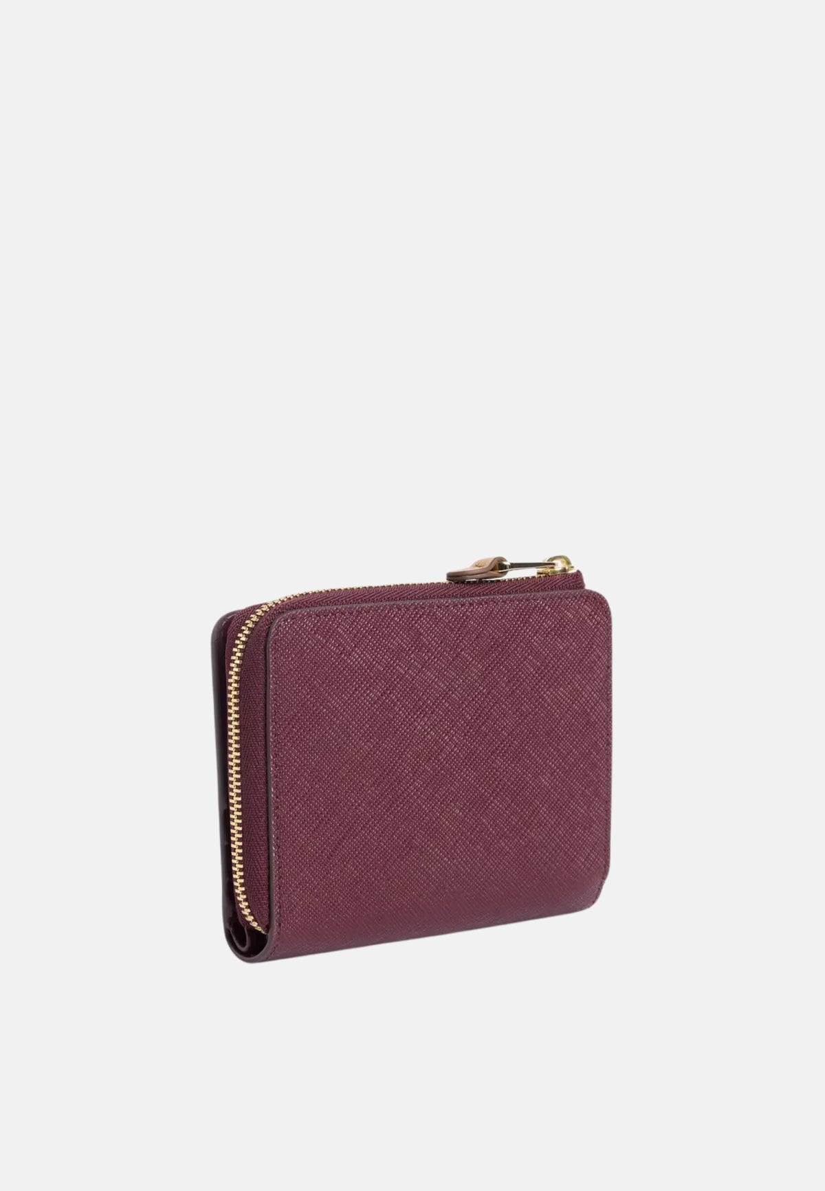 SMALL ZIP-FOLD WALLET - BURGUNDY