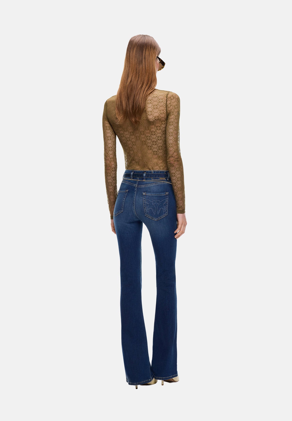 FLORA FLARE MEDIUM WASH STRETCH DENIM - LAVAGGIO MEDIO