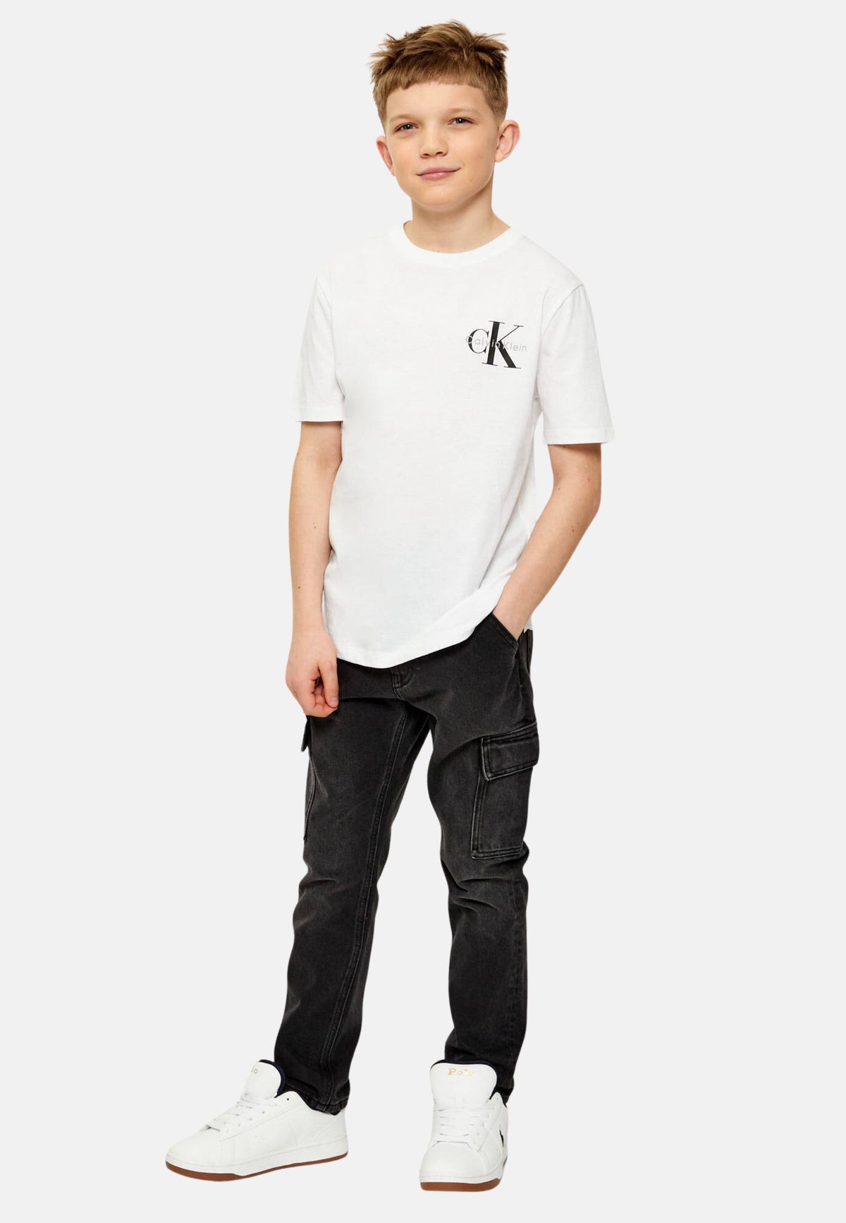 CHEST MONO LOGO SS T-SHIRT - WHITE