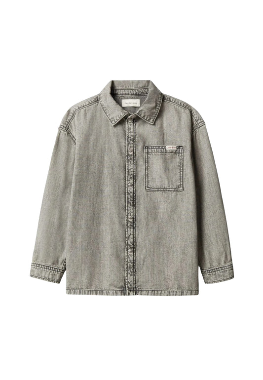 DENIM SHIRT - STONE GREY WASH