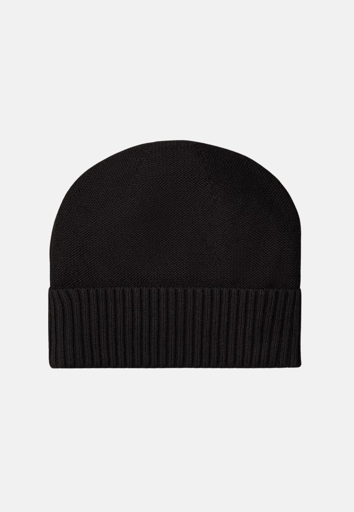 SCRIPTED LOGO COTTON BEANIE - BLACK