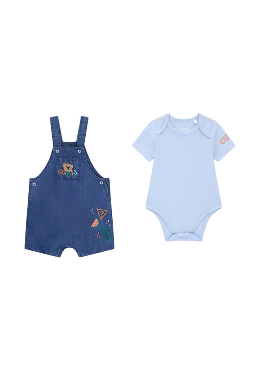 SET SS BODY+CHAMBRAY ROMPER - ARCTIC SKY