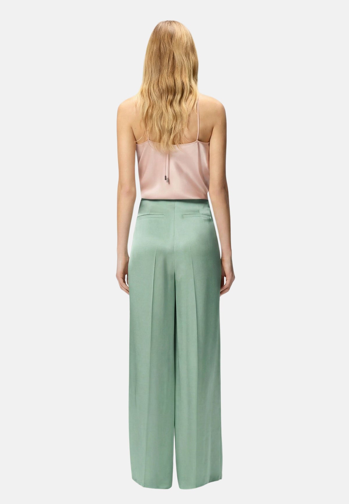 JACOPONE PANTALONE LINO STRETCH - GREEN