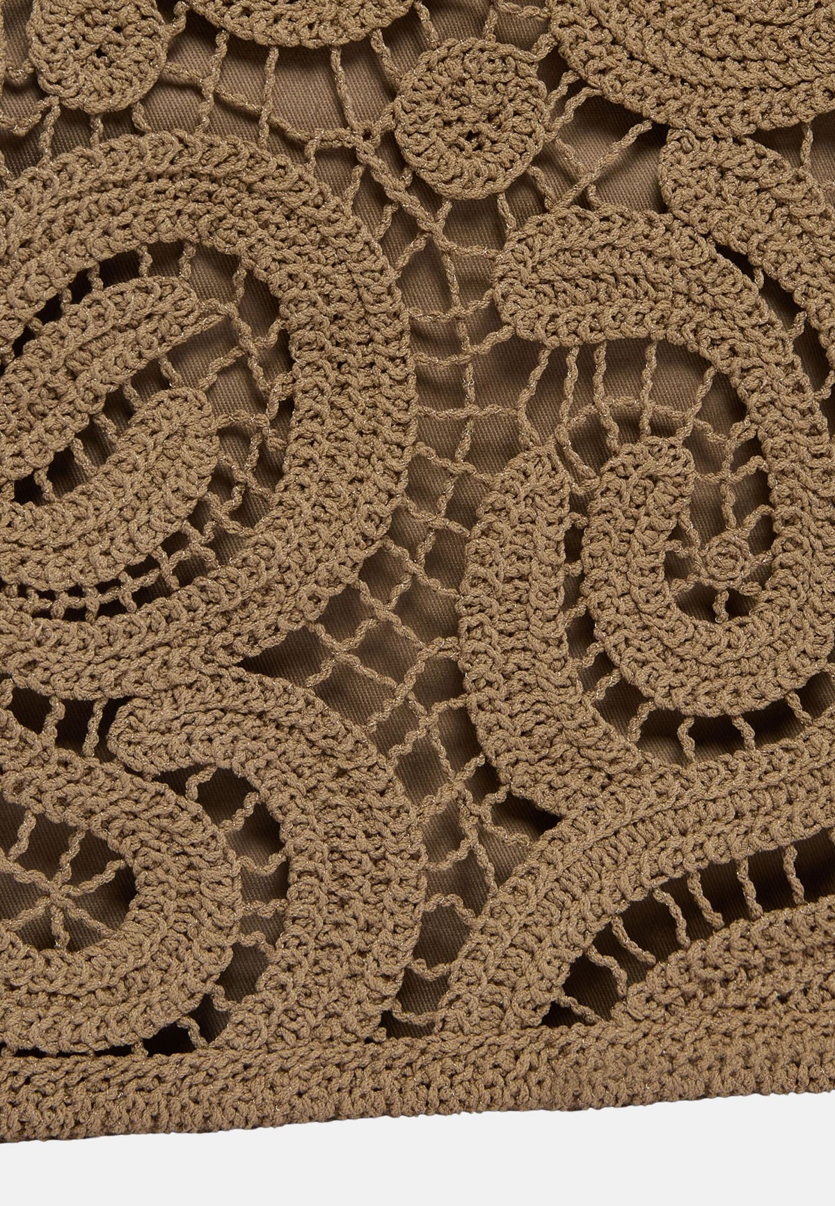 SHOPPER CROCHET GEOMETRICO - BROWN