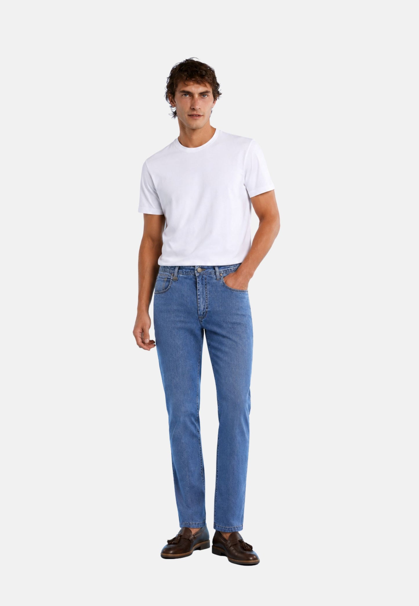 PANTALONE SLIM 5 TASCHE - blu